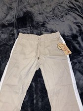 Pantalones de chándal Genes vintage para hombre de fácil cuidado frente plano pulón azul informal con puños