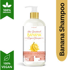 Champú para cabello orgánico plátano reparaciones daños nutrición mejora la elasticidad del cabello