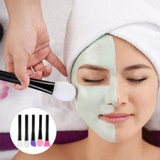 Práctico juego de 5 cepillos de máscara facial de silicona para máscara facial cepillo de belleza