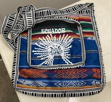 Ecuador Bandolera Bolso de Hombro Cartera Festival Hippie Hecho a Mano Costero Bohemio