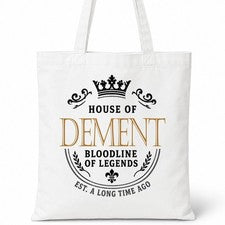 Bolso de Mano de Algodón DEMENT Casa del Apellido Idea de Regalo