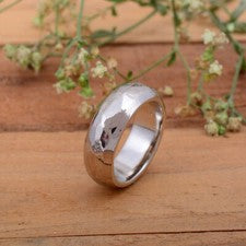 Anillo de plata esterlina 925 banda pesada anillo llamativo anillo hecho a mano todos los tamaños