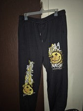¡Nuevo en paquete! Pantalones estilo jogger ligeros gráficos cara sonrisa talla XXL para hombre