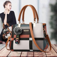 Bolso de Mano Rústico para Mujer Genuino Moda Cartera de Hombro Cartera Bandolera Bolso