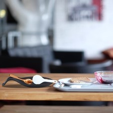 2 piezas cuchara de silicona descansa utensilios de cocina soporte resistencia al calor cuchara