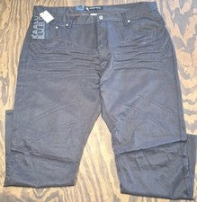 Kaalu Euro Jeans Hombre 48 x 30 Negro Jean Estilo Pantalones Algodón Poliéster Mezcla