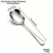 6 Piezas Cuchara de Servir Acero Inoxidable 304 Grado 21,6 cm para Buffet Reuniones Familiares