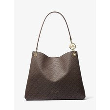 Bolso de Hombro Michael Kors Marrón Hobo Estampado de Logo
