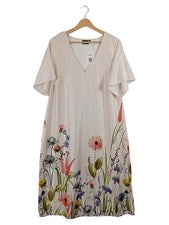 Vestido informal mujer Zizzi talla S rosa estampado floral escote en V