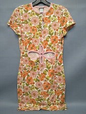 NUEVO Vestido para mujer Rue 21 floral con abdomen abierto manga corta talla L