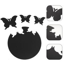 Calcomanía de espejo decorativa para hogar autoadhesiva superficie mariposa pegatina de pared