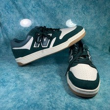 Zapatos deportivos New Balance 480 blancos verdes de cuero de caña baja para hombre talla 12