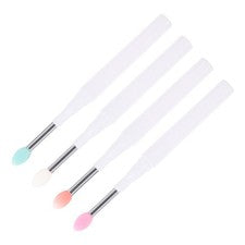 4 piezas Prácticos Cepillos de Sombra de Ojos Cabeza de Silicona Cepillos de Labios Accesorios de Belleza