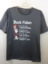 Camisa Joe Biden Para Hombre 3XL Gris Camiseta Manga Corta Divertida Diciendo "B*ck F@den"