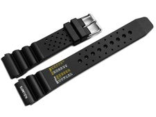 Correa de reloj - caucho/silicona - deportiva - negra - 18,20,22,24 mm