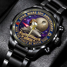 Reloj Star Wars 50 Aniversario Snoopy Negro Acero Inoxidable CB1780