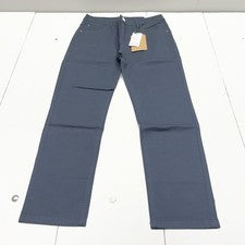 Pantalones de mezclilla elásticos de pierna recta grises 32 para hombre clásicos informales