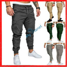 Pantalones Largos De Chándal Casual Para Hombre Moda De Algodón Gimnasio Deporte