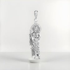 Colgante San Judas St Jude plata 925 (cadena cuerda gratis