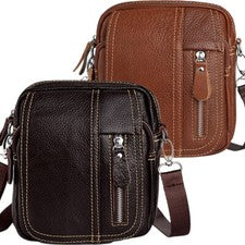 Bolso de hombro de cuero genuino vintage mini bolso mensajero de cuero de vaca bolso de moda