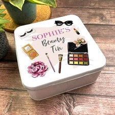 Lápiz labial moderno de maquillaje cuadrado gafas sombra de ojos lata de belleza personalizada