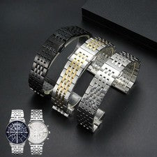Correa de reloj de acero inoxidable macizo de calidad pulsera de metal 12-24 mm universal