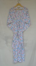 Vestido largo caftán estampado a mano 100 % algodón Barmer GRATIS✅0 % CARGO KF-200