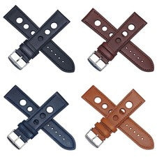 Correa de cuero de calidad para carreras de rally con costuras gruesas de alta resistencia para hombre 20-24 mm