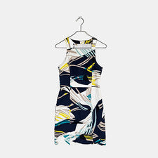 NUEVO CON ETIQUETAS 4.Colectivo Vestido Vaina Para Mujer 6 Multicolor Abstracto Sin Mangas Forrado