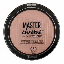 Paquete de 3 iluminadores metálicos Maybelline Master cromados por Face Studio, oro rosa...