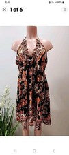 Nuevo con etiquetas Vestido para mujer Cupshe negro con diseño floral multicolor talla XL