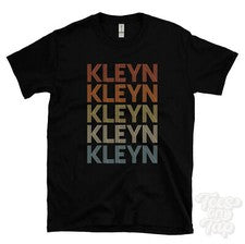 CAMISETA KLEYN ESTILO RETRO REPETIDO Hombre y Mujer Novedad Genial Nombre Regalo