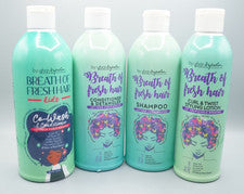Juego de 4 botellas Breath of Fresh Hair: champú, acondicionador, peinado, desenredante