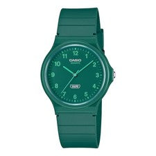CASIO MQ-24B-3B reloj analógico banda de biomasa verde