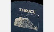 Estilo Vintage Tres Veces Banda Algodón Azul Marino Unisex Concierto S-3XL Reimpresión