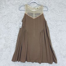 Nuevo con etiquetas Vestido Kori America Para Mujer Pequeño Marrón Fairycore Festival Boho
