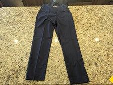 Pantalones elegantes ajustados en azul marino W 32 x L 30 de ASOS DESIGN