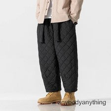 Nuevos Pantalones Largos Acolchados de Algodón Espesado de Invierno para Hombre Pantalones Estilo Chino