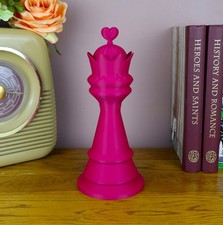 Pieza de ajedrez grande reina adorno impreso en 3D | Decoración de estantería | Regalo de San Valentín