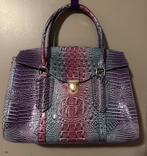 Juego de 4 piezas bolso de moda multicolor cocodrilo en relieve para mujer 