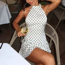 Vestido punteado moda vestido de verano primavera ropa casual diario