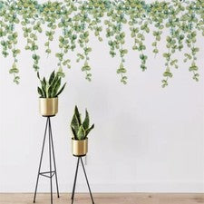 Pegatinas de pared artísticas plantas verdes decoración del hogar pegatinas a prueba de polillas