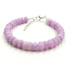 Elegante pulsera lavanda kuncita lila mujer brazalete rondelle Bailysbeads®