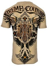 Camiseta para hombre Xtreme Couture by Affliction LOCKDOWN motociclista cruz S-5XL