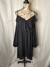 Vestido negro de hombro frío Shein para mujer talla 3XL