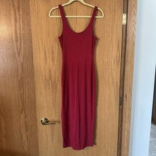 Vestido ajustado Nova rojo liso para mujer talla grande