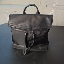 Botkier New York Trigger Mini Mochila Cartera Bolso Poliéster Imitación Cuero Negro