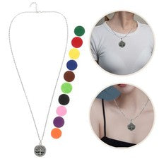 Collar de pareja árbol de la vida aromaterapia perfume colgante medallón de aceite esencial