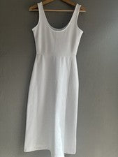 Vestido midi Leith para mujer cuello redondo sin mangas abertura lateral elegante sensual S