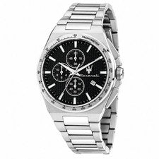 R8873653004 Maserati Successo Orologio Uomo Crono Slim 41 mm Nero Argento